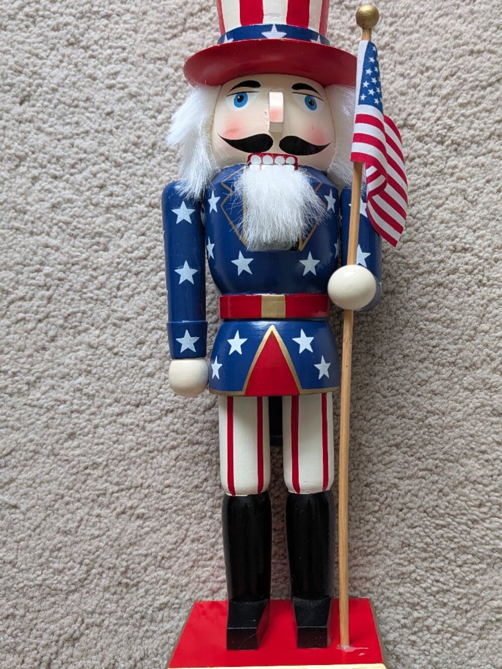 Fourth of July Uncle Sam Nutcracker NEW with Tag
